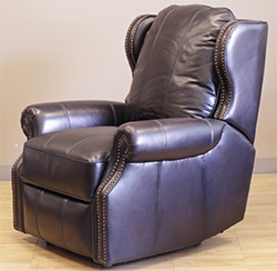 Barcalounger Bristol II Recliner Chair Pearlized Black Leather
