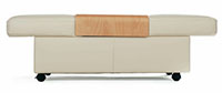 Stressless Double Ottoman and Table in Leather from Ekornes
