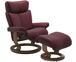 Stressless Magic Classic Recliner Chair and Ottoman