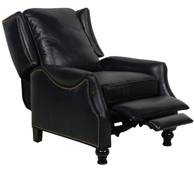 Barcalounger Ashton II Recliner Chair Pearlized Black Leather