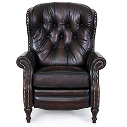 Barcalounger Kendall II Stetson Coffee Leather Recliner Chair 