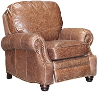 Barcalounger Longhorn II Recliner Chair Havana Brown Leather
