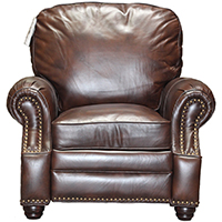 Barcalounger Longhorn II Recliner Chair Chocolate Canyon Remy Leather