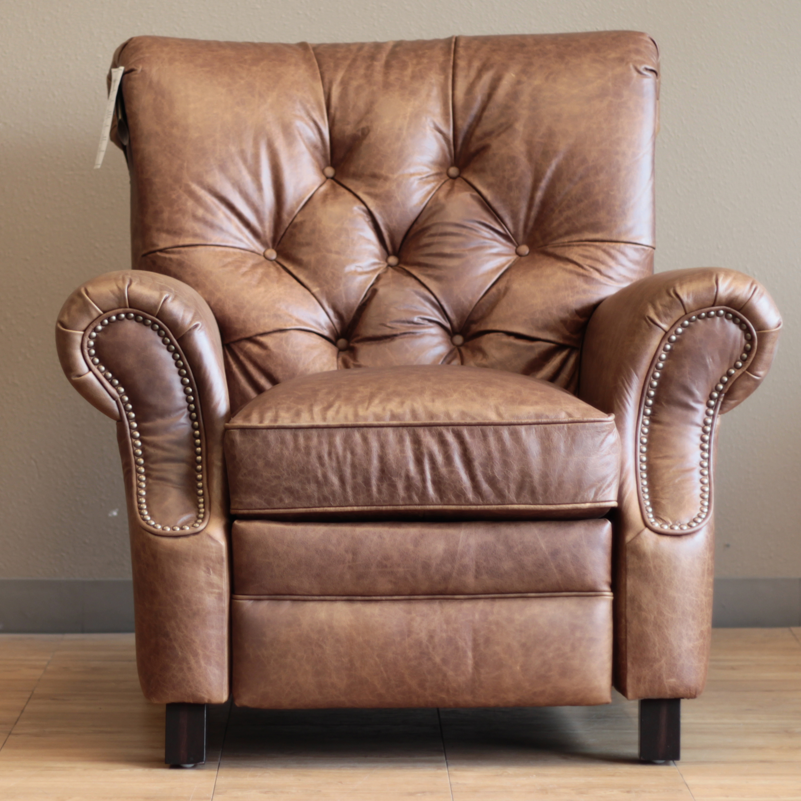 Reclining Leather Club Chair / French Leather Club Chair Reclining