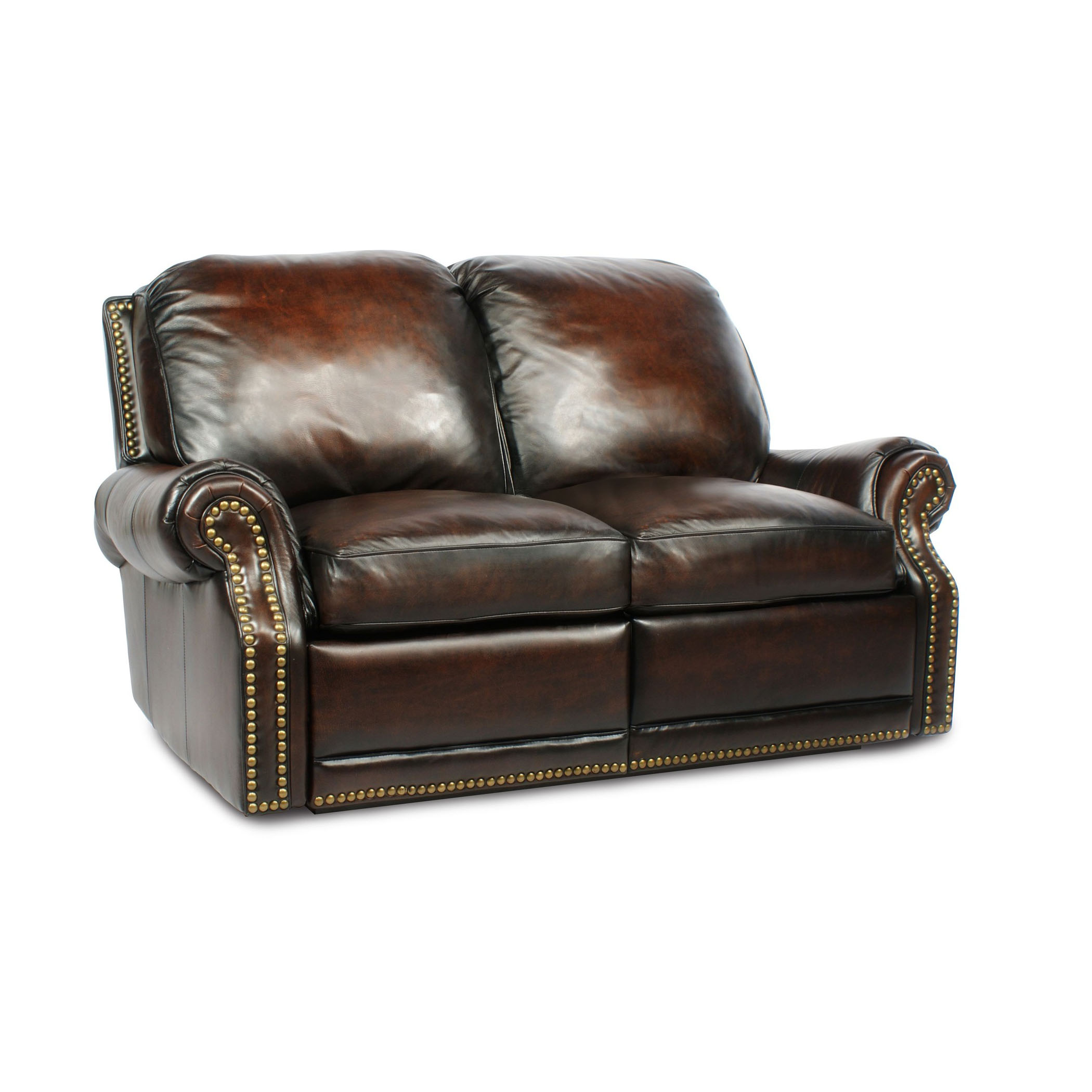 2 seater recliner leather lounge