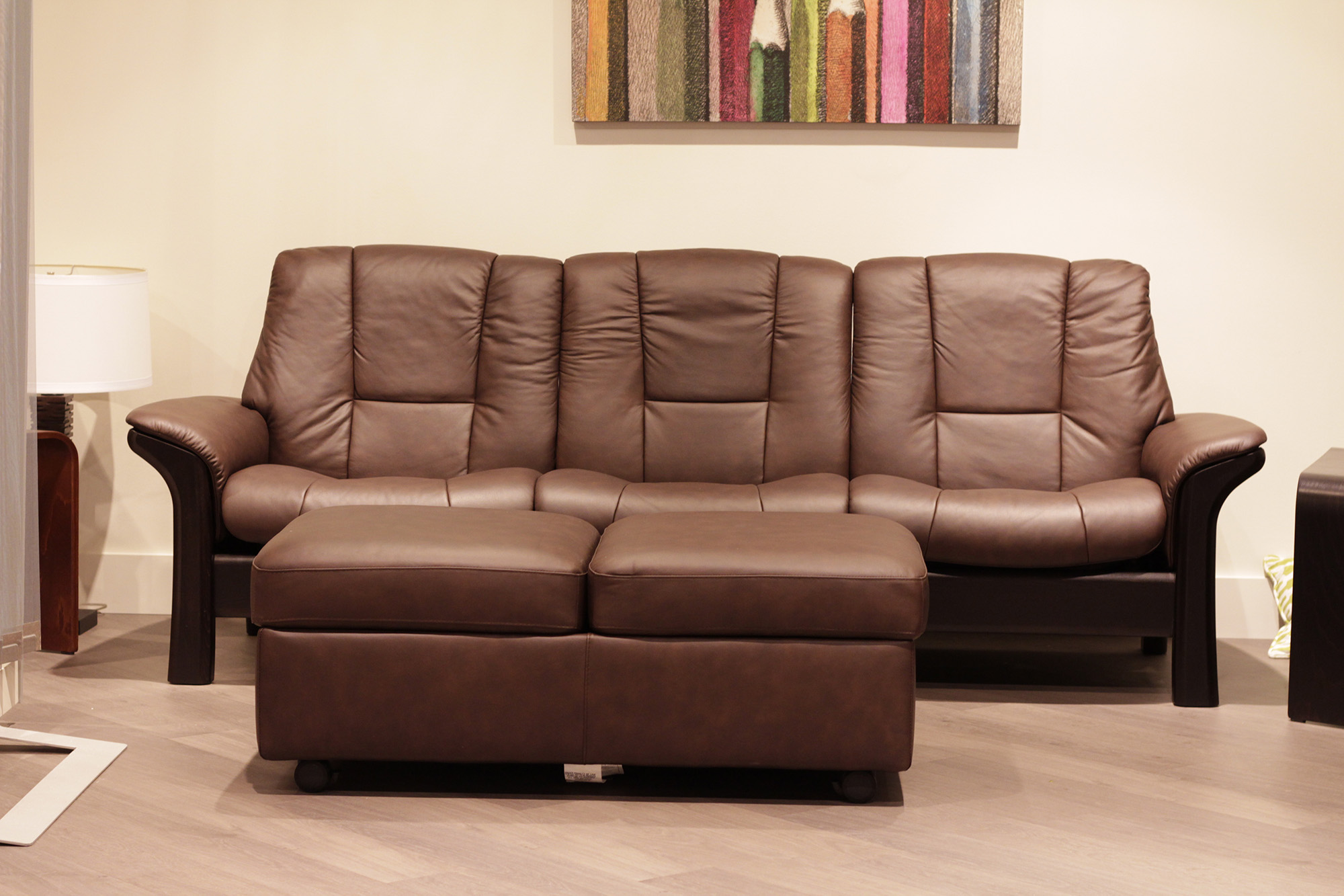ekornes stressless leather sofa