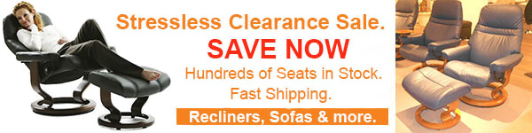 Stressless Showroom Sale on Recliners, Chairs and Sofas