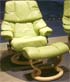 Stressless Tampa Small Reno Paloma Green Leather Recliner Chair